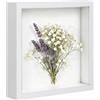 YUNXCNA Cornice portafoto 3D, Cornice Profonda da Riempire 20 x 20 cm, con Lastra Acrilica Trasparente, Cornice per Oggetti 3D Più Profonda di 3 cm, Cornice Quadrate, Colore Legno