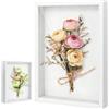 YUNXCNA Cornice Portafoto 3D da Riempire, Cornice Profonda 21 x 30 cm, con Lastra Acrilica Trasparente, 3 cm di Profondità, Appendere o Posare, Bianco