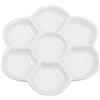 feedal Tavolozza di miscelazione per pittura ad acquerello in ceramica di porcellana con 7 pozzi per acqua, olio o acrilico (11,2 cm)