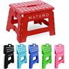 NATUMO®, sgabello pieghevole di alta qualità, 150 kg, sgabello da cucina pieghevole, Colore: rosso