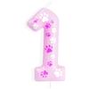 mciskin Candele di Compleanno Numero 1 Con Zampa di Cane Rosa, Topper per Torta a Tema Zampa di Cane, Decorazione per Ragazzo Ragazza