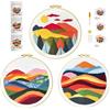 cukol cukol Kit Ricamo Principianti Prestampato Completo Quadro Facile 3pcs