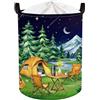 HUUMONSS Grande Cesta Porta Biancheria Campeggio Notturno Pieghevole Cestini Portaoggetti Vestiti per Adulto Cesta Indumenti Sporchi per Bagno,Stella,63L