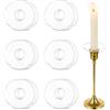 Hewory Bobeches in vetro per candelieri, 12 pezzi, in vetro, per candele da chiesa, decorazione per soggiorno, capesante, trasparente