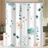 Lerores Tenda da doccia 150 x 200 cm, con orlo appesantito, anti-muffa, impermeabile, lavabile, in poliestere, con 8 occhielli e anelli per tenda da doccia, per bagno, vasca da bagno