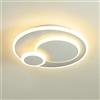MELAYR Plafoniera LED Soffitto Moderna 23W, 3000K/4500K/6500K Lampada 2300lm CRI≥80, Lampadario per Soggiorno, Camera da Letto, Ufficio, Cucina e Corridoio con Funzione Memoria Bianco