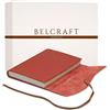 Belcraft Capri Diario in Pelle, Realizzato a mano da Artigiani Toscani, Include Scatola Regalo, A5 (15x21 cm) Corallo