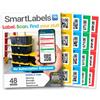 Smart Labels QR Code Smart Labels | Adesivi scansionabili codificati a colori per cestini, contenitori e organizzazione | Confezione e traccia l'inventario su app iOS e Android | Confezione da 48 (originali)