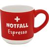 GRUSS & CO Tazza da caffè con incisione di emergenza | Mini tazza in gres porcellanato, 10 cl, con nastro regalo | regalo amici, compleanno | 74652