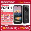 BLACKVIEW [Spedizione dalla Polonia] [Senza caricabatterie UE] Blackview FORT 1 Smartphone Robusto 6.56'' 18GB (6+12) RAM 256GB Android 15 10000mAh 18W