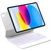 Inateck Custodia tastiera magnetica per iPad 10ª generazione 10,9 pollici/11ª generazione 2025 A16 11 pollici : supporto flottante, retroilluminazione 7 colori e trackpad, KB09119-10 Bianco
