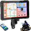LORPHEIR 5 Pollici Navigatore Moto con Wireless CarPlay e Android Auto, Impermeabile IP67, Monitoraggio Della Pressione Dei Pneumatici, Navigazione GPS e Controllo Vocale - per Tutte le Motociclette