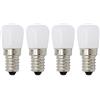 ShuoHui Confezione da 4 lampadine LED 3 W E14 SES, luce bianca calda, 2800 K, 220 - 240 Volt, 30 W, lampadina alogena di ricambio piccola Edison Screw E14, per frigorifero/microonde, cappa