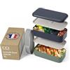 monbento - Porta Pranzo Original - Lunch Box Microonde Adulti - Contenitore Ermetico 2 Livelli - Ideale per Ufficio/Meal Prep - Schiscetta Senza BPA - Lavabile in Lavastoviglie - Blu/Verde
