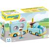 PLAYMOBIL 1.2.3 71325 Camion delle Ciambelle con Funzione di impilamento e smistamento per Far Scoprire ai Piccoli Le funzioni Base, Giocattolo per Bambini dai 12 Mesi in su