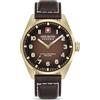 Swiss Military Hanowa Orologio Analogico al Quarzo Svizzero Uomo con Cinturino in Pelle SMWGA0001551