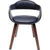 Kare Design Sedia Con Braccioli Costa, Marrone/Nero, 71X51X52Cm, Altezza Piano Seduta 50Cm, Altezza Braccioli 67Cm, Similcuoio, Sedia Sala Da Pranzo, Sedia Ufficio, Stile Retró, Design Elegante