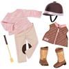 Our Generation - Cavalcare con stile - Abbigliamento da equitazione - Accessori per l'equitazione - Vestiti per bambole da 46 cm - Gioco di finzione - Giocattolo per bambini dai 3 anni in su