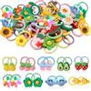 FULHANY Confezione da 60 elastici per capelli per bambini - elastici fini - supporto trecce - morbido, alta elasticità, adatto code cavallo, trecce e varie