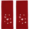 SKL Home Set di asciugamani per San Valentino, motivo: cuori tossed, 2 pezzi