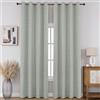 CUCRAF Tende oscuranti 100% totali, lunghezza 84 cm, per il trattamento delle finestre, in finto lino, isolamento termico, con occhielli, per camera da letto/soggiorno, set di 2 pannelli (grigio