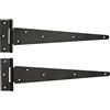 Merriway Bulk Hardware BH04385 Cerniera a T, Finitura Laccata, 300 mm, Nero, Set di 2
