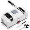 FOHERE Affilacoltelli Elettrico Professionale 5 in 1, 2 Raccoglitrucioli Magnetici, Abrasivi Diamantati al 100% per Coltelli da Cucina in Acciaio Doppio, Forbici e Cacciaviti a Taglio