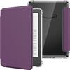MoKo Custodia per Kindle Basic 11ª Generazione 6 (2024/2022), Viola Scuro | Cover Leggera con per eBook Reader in TPU Morbido Auto Sveglia/Sonno per Tablet