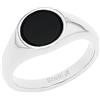 Amor Anello in acciaio inox, unisex, da uomo, nero, in confezione regalo, 2037297, 18 (18,5), Acciaio inossidabile, Senza pietre
