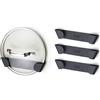Joseph Joseph - CupboardStore, set di 4 supporti per coperchi di pentole e padelle, portaoggetti autoadesivo con montaggio a parete