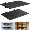 VEVOR Mensola da Parete Portaoggetti per Garage Pannelli Forati 2 pezzi 919,4x61,5 cm, Pannelli Forati da Parete Scaffale Portaoggetti Carico Singolo 127 kg, Officina Lavanderia Garage Cucina, Nero