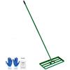 VEVOR Rastrello Livellatore per Prato Campi Giardino con Maniglia Area Livellamento 75,8x25,4 cm Maniglia Lunghezza 198 cm, Rastrello per Campi da Golf Sabbia Terreno Compost Paesaggistica