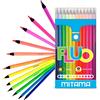 Mitama - 12 pastelli Laccati Fluo - Mina con Tratto Grande 3,3 mm