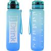 Total Juggling Borraccia Motivazionale in Tritan 1000 ml Azzurra e Blu