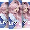 LIVE Schwarzkopf LIVE Pretty Pastels - Colorazione semi-permanente per capelli P123 oro rosa (3 x 142,5 ml), la colorazione dura fino a 8 lavaggi, con balsamo per una cura intensiva