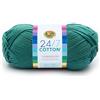 Lion Brand Yarn Cotton Yarn, Jade 761-178 24-7 Filato di Cotone, Verde Giada, 15.24x6.35x6.35 cm, 170 unità