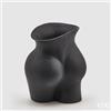 EDG Enzo De Gasperi Vaso Chakra Booty H 26 Cm 22 x 16 Cm Ceramica Nero