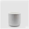 EDG Enzo De Gasperi Vaso Gen Bianco Ceramica Rilievo 15 cm