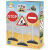 Ecoiffier - Gioco per Bambini con 3 segnali di Segnalazione da 65 cm - Tema lavori di Fissaggio a Pavimento Incluso - Gioco d'imitazione - da 18 Mesi - Giocattolo per Bambini - 476 - Garanzia Francia