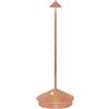 Zafferano, Pina con Foglia Color Rame, Lampada da Tavolo Ricaricabile e Senza Fili con Controllo Touch, Utilizzabile come Lampada da Interni, Dimmer, 2200-3000 K, Altezza 29 cm