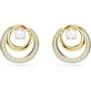 Swarovski Orecchini a lobo Hyperbola, Taglio Round, Bianchi, Placcato color oro