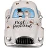 BLUECHOLON Salvadanaio auto matrimonio in ceramica. Salvadanaio Just Married con (G6e)