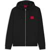 HUGO Daple212, Felpa con Cappuccio Uomo, Nero (Black 1), M