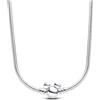 PANDORA Moments Disney 393529C00-45 Collier maille serpent en argent sterling compatible Moments Charms, taille : 45 cm, 45 cm, Argent sterling, Pas de gemme