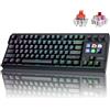 MMOBIEL Tastiera Meccanica per Stream Deck Tastiera QWERTY Hot-Swappable con Retroilluminazione RGB, 6 Tasti Macro LCD Programmabili e 3 Manopole per OBS, Streaming, Editing - per Windows/macOS