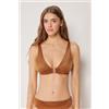Calzedonia Top Canotta Costume Shiny Satin Marrone