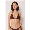 Calzedonia Triangolo Con Imbottitura Estraibile Costume Crinkle Waves Marrone