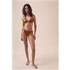 Calzedonia Triangolo Imbottito Costume Shiny Satin Marrone