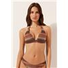 Calzedonia Triangolo Imbottito Costume Golden Chevron Marrone