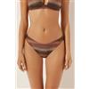 Calzedonia Brasiliana Costume Golden Chevron Marrone